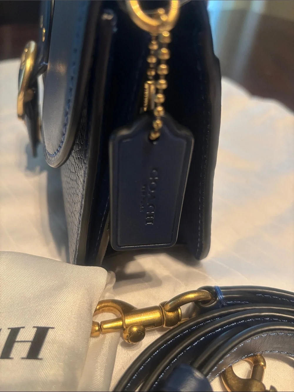Coach sleek leather